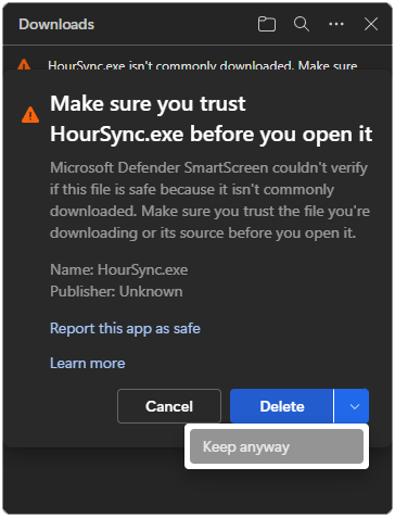 How to bypass the Defender smartscreen warning